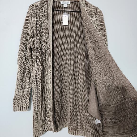 NEW Coldwater Creek Vintage Wash Mixed Pattern Knit Cardigan Sweater, S - Picture 5 of 10